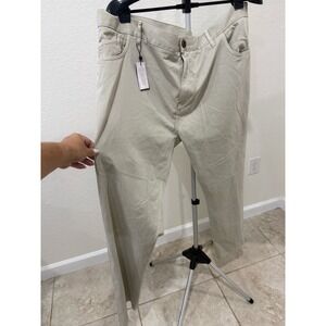 Isaia Napoli Comfort Project Cotton Cashmere Pants Mens IT58 US 44x32 Beige $795